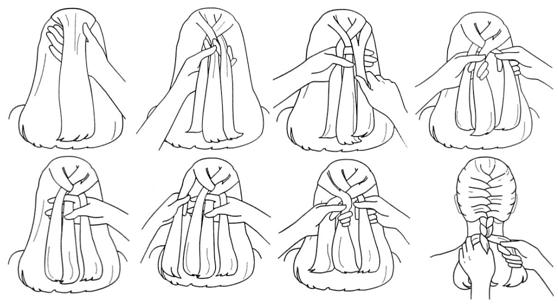 Техника плетения классической французской косы
